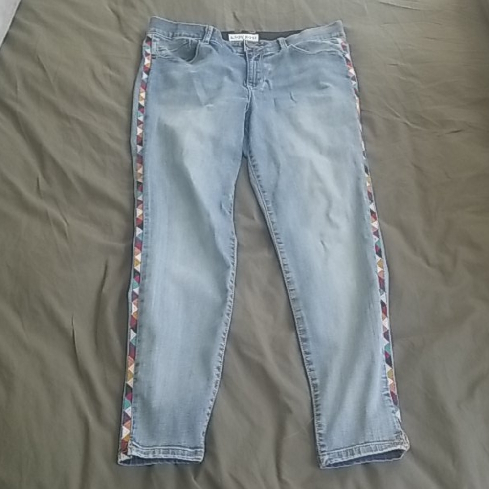 Embroidered Skinny Jeans